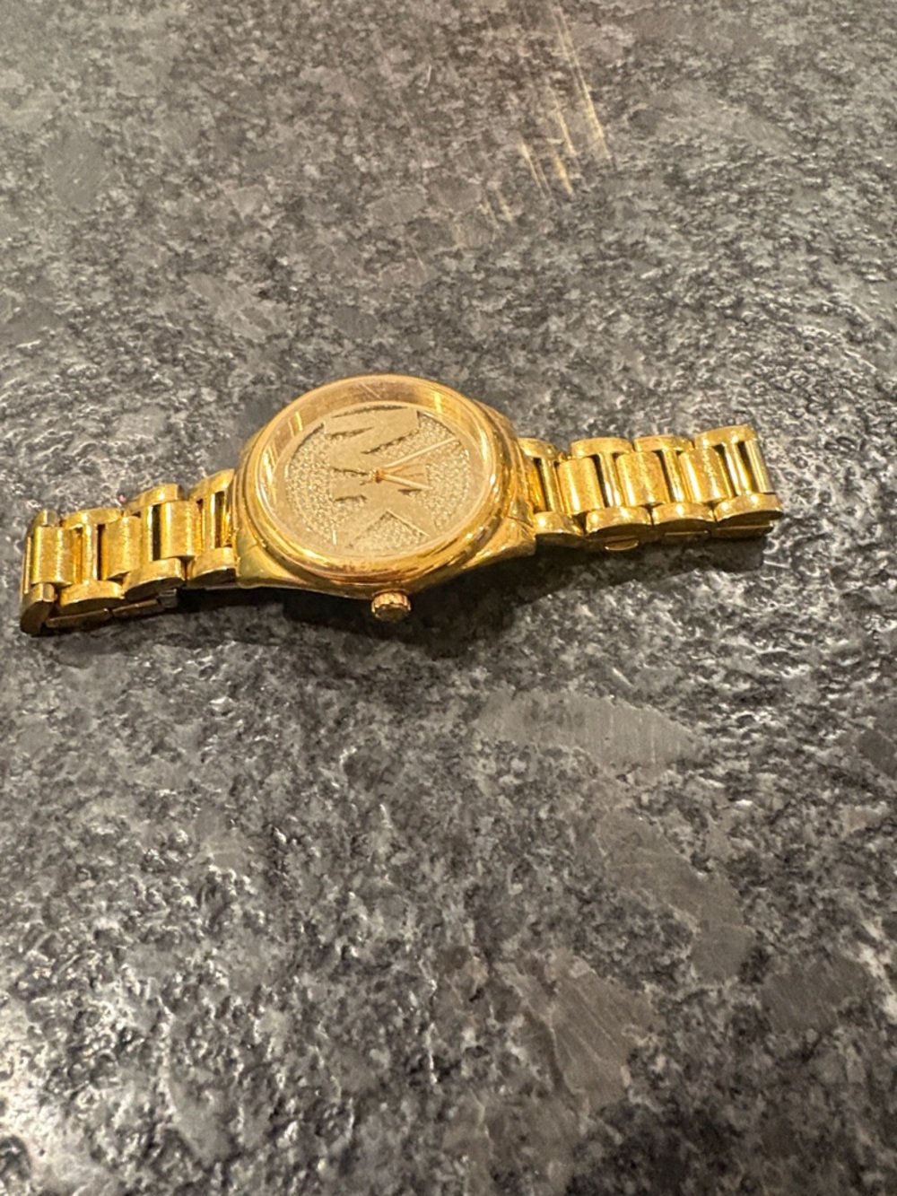 Michael Kors Gold-tone Crystal MK Logo Bracelet Watch - Picture 3 of 4